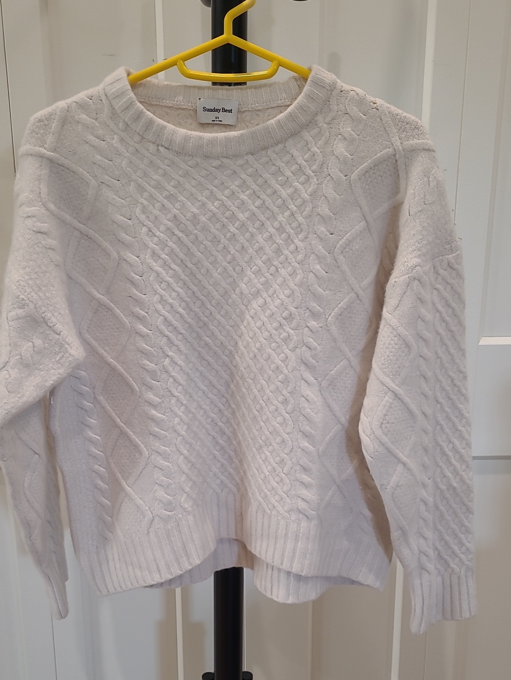 Sunday Best Cream Cable Knit Sweater - Women's